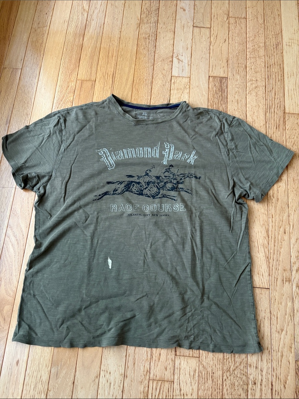 Banana Republic Olive Green Graphic Short-Sleeve T-Shirt